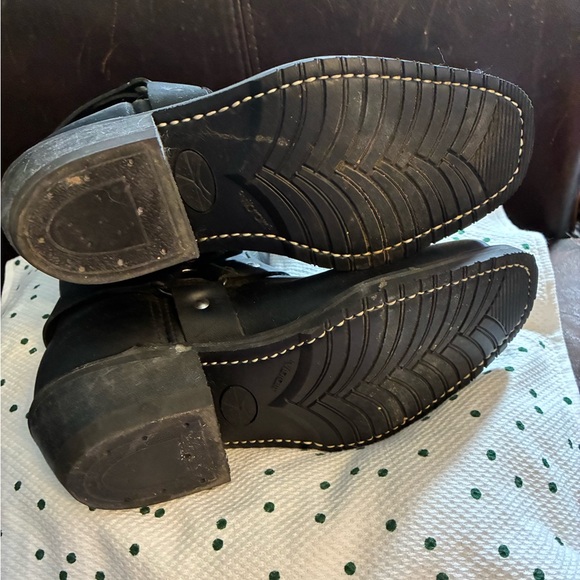 Black Leather Moto Boots by Canada's Boot Maker - Picture 5 of 6